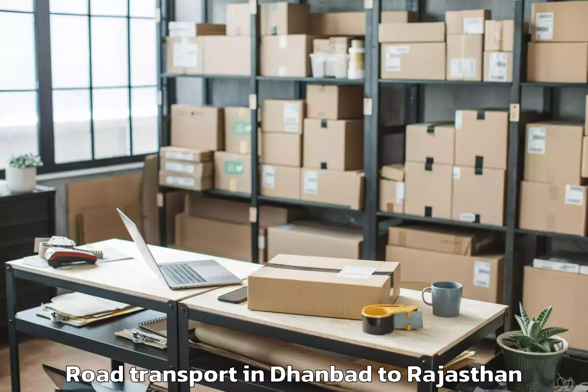 Hassle-Free Dhanbad to Shridhar University Pilani Road Transport